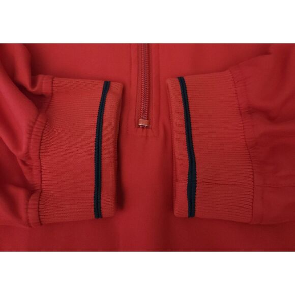 Dunbrooke Mens XL‎ Red 1/4 Zip 100% Polyester Style No 8069 Firestone Logo Back - Picture 7 of 15